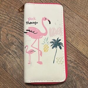 Element Flamingo and Palm Wallet with Pink Accents
